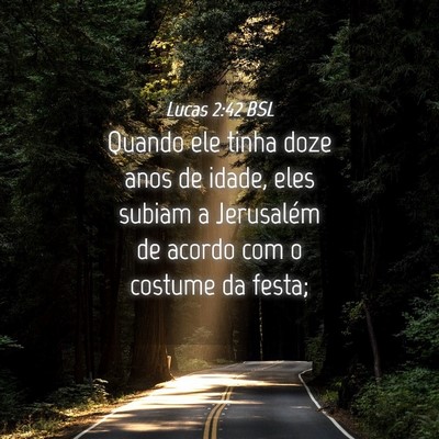 Picture 04 - Lucas 2:42 BSL - Quando ele tinha doze anos de idade, eles subiam - Bible Verse Picture