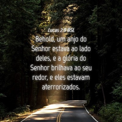 Picture 04 - Lucas 2:9 BSL - Behold, um anjo do Senhor estava ao lado deles, e - Bible Verse Picture
