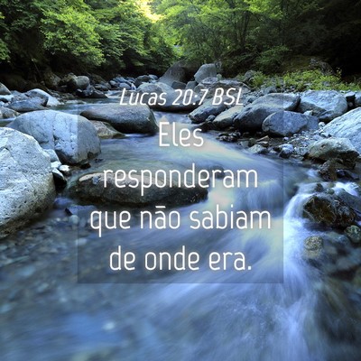 Picture 04 - Lucas 20:7 BSL - Eles responderam que não sabiam de onde - Bible Verse Picture
