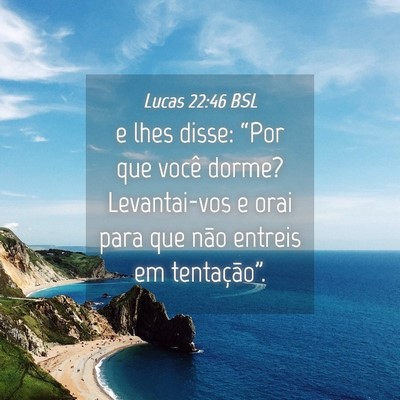 Picture 04 - Lucas 22:46 BSL - e lhes disse: “Por que você dorme? - Bible Verse Picture