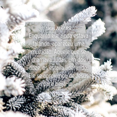 Picture 04 - Lucas 22:47 BSL - Enquanto ele ainda estava falando, apareceu uma - Bible Verse Picture
