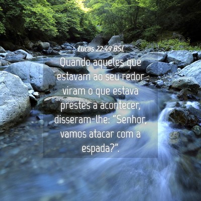 Picture 04 - Lucas 22:49 BSL - Quando aqueles que estavam ao seu redor viram o - Bible Verse Picture