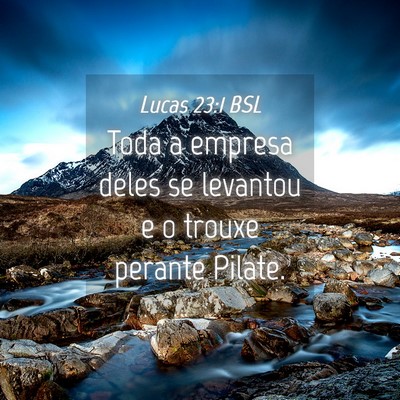 Picture 04 - Lucas 23:1 BSL - Toda a empresa deles se levantou e o trouxe - Bible Verse Picture