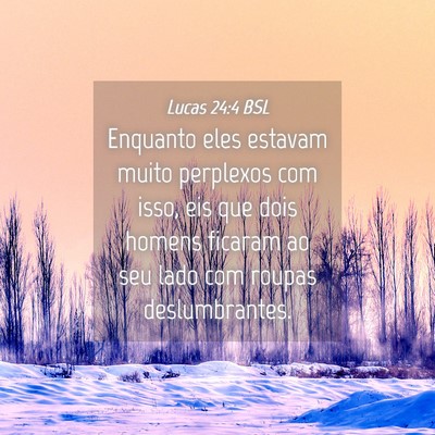 Picture 04 - Lucas 24:4 BSL - Enquanto eles estavam muito perplexos com isso, - Bible Verse Picture