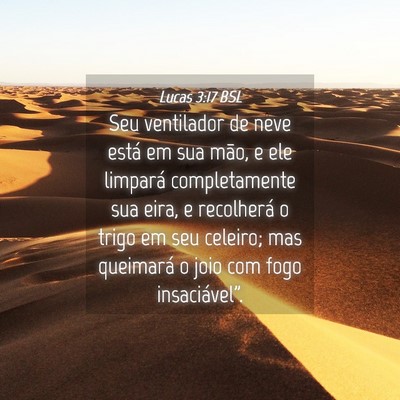 Picture 04 - Lucas 3:17 BSL - Seu ventilador de neve está em sua mão, e ele - Bible Verse Picture