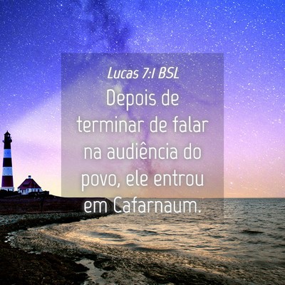Picture 04 - Lucas 7:1 BSL - Depois de terminar de falar na audiência do - Bible Verse Picture
