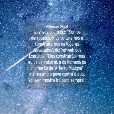 Picture 04 - Malaquias 1:4 BSL - Whereas Edom diz: “Somos derrotados, mas - Bible Verse Picture