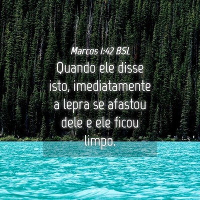 Picture 04 - Marcos 1:42 BSL - Quando ele disse isto, imediatamente a lepra se - Bible Verse Picture