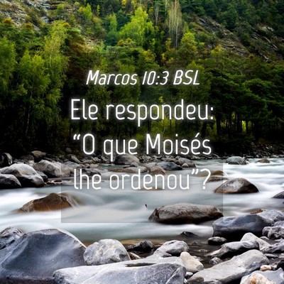 Picture 04 - Marcos 10:3 BSL - Ele respondeu: “O que Moisés lhe - Bible Verse Picture