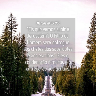 Picture 04 - Marcos 10:33 BSL - “Eis que vamos subir a Jerusalém”. O Filho - Bible Verse Picture