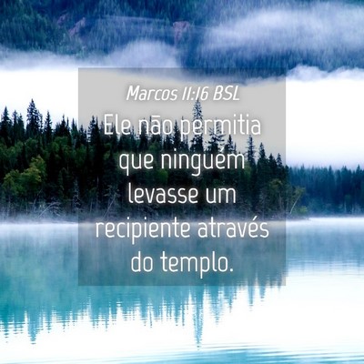 Picture 04 - Marcos 11:16 BSL - Ele não permitia que ninguém levasse um - Bible Verse Picture