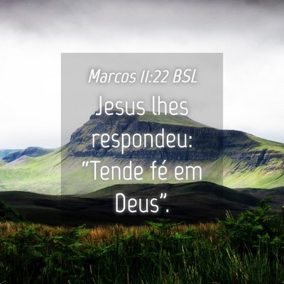 Picture 04 - Marcos 11:22 BSL - Jesus lhes respondeu: “Tende fé em - Bible Verse Picture