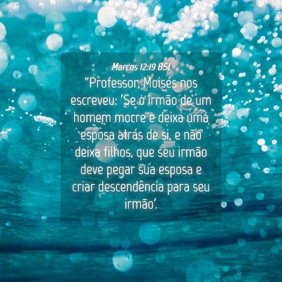 Picture 04 - Marcos 12:19 BSL - “Professor, Moisés nos escreveu: 'Se o irmão - Bible Verse Picture