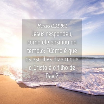 Picture 04 - Marcos 12:35 BSL - Jesus respondeu, como ele ensinou no templo: - Bible Verse Picture
