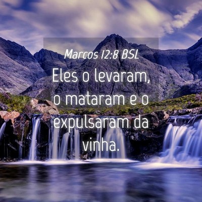 Picture 04 - Marcos 12:8 BSL - Eles o levaram, o mataram e o expulsaram da - Bible Verse Picture