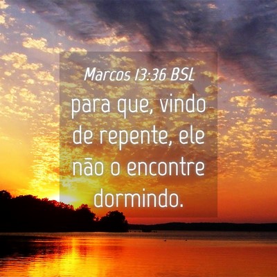 Picture 04 - Marcos 13:36 BSL - para que, vindo de repente, ele não o encontre - Bible Verse Picture
