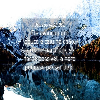 Picture 04 - Marcos 14:35 BSL - Ele avançou um pouco e caiu no chão, e rezou - Bible Verse Picture