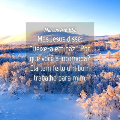 Picture 04 - Marcos 14:6 BSL - Mas Jesus disse: “Deixe-a em paz”. Por que - Bible Verse Picture