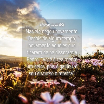 Picture 04 - Marcos 14:70 BSL - Mas ele negou novamente. Depois de algum tempo, - Bible Verse Picture