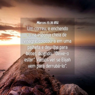 Picture 04 - Marcos 15:36 BSL - Um correu, e enchendo uma esponja cheia de - Bible Verse Picture