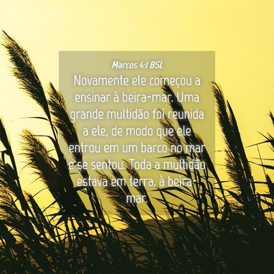 Picture 04 - Marcos 4:1 BSL - Novamente ele começou a ensinar à beira-mar. - Bible Verse Picture