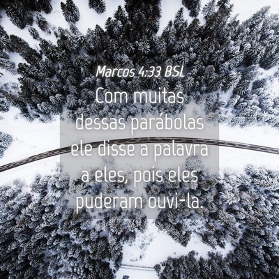 Picture 04 - Marcos 4:33 BSL - Com muitas dessas parábolas ele disse a palavra - Bible Verse Picture