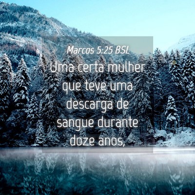 Picture 04 - Marcos 5:25 BSL - Uma certa mulher que teve uma descarga de sangue - Bible Verse Picture