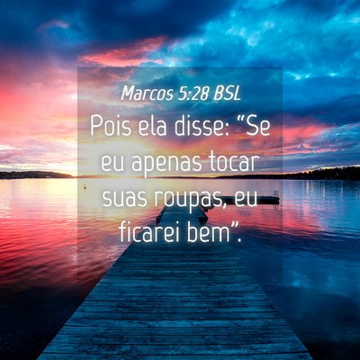 Picture 04 - Marcos 5:28 BSL - Pois ela disse: “Se eu apenas tocar suas - Bible Verse Picture