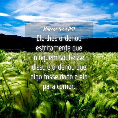 Picture 04 - Marcos 5:43 BSL - Ele lhes ordenou estritamente que ninguém - Bible Verse Picture