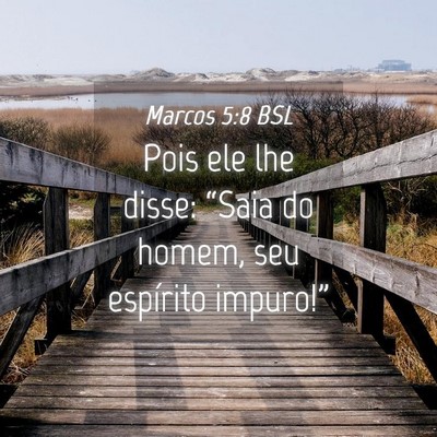 Picture 04 - Marcos 5:8 BSL - Pois ele lhe disse: “Saia do homem, seu - Bible Verse Picture