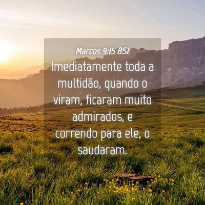 Picture 04 - Marcos 9:15 BSL - Imediatamente toda a multidão, quando o viram, - Bible Verse Picture