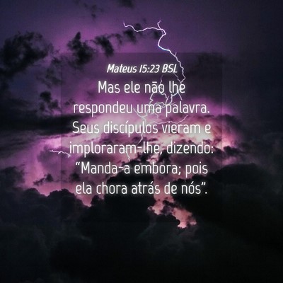 Picture 04 - Mateus 15:23 BSL - Mas ele não lhe respondeu uma palavra. Seus - Bible Verse Picture