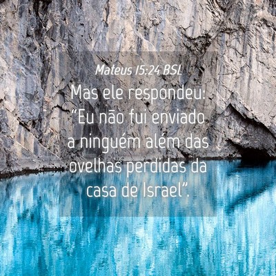 Picture 04 - Mateus 15:24 BSL - Mas ele respondeu: “Eu não fui enviado a - Bible Verse Picture