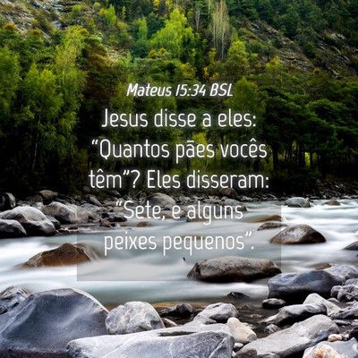 Picture 04 - Mateus 15:34 BSL - Jesus disse a eles: “Quantos pães vocês - Bible Verse Picture