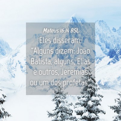 Picture 04 - Mateus 16:14 BSL - Eles disseram: “Alguns dizem: João Batista, - Bible Verse Picture