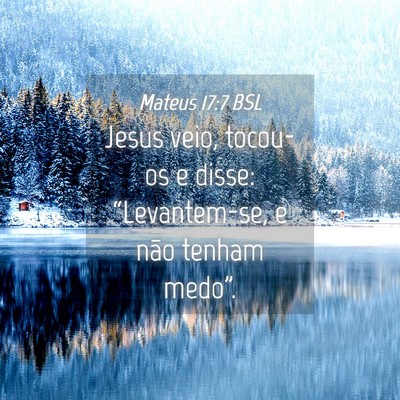 Picture 04 - Mateus 17:7 BSL - Jesus veio, tocou-os e disse: “Levantem-se, e - Bible Verse Picture
