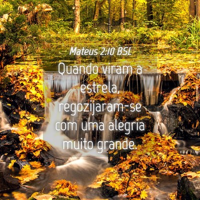 Picture 04 - Mateus 2:10 BSL - Quando viram a estrela, regozijaram-se com uma - Bible Verse Picture