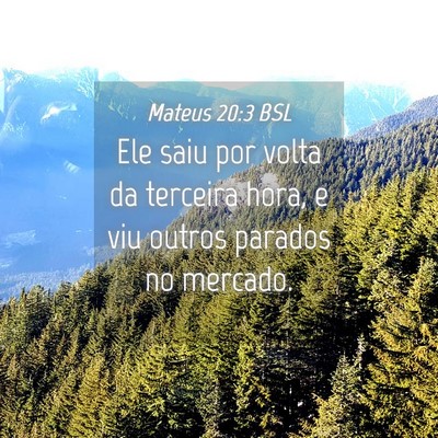 Picture 04 - Mateus 20:3 BSL - Ele saiu por volta da terceira hora, e viu outros - Bible Verse Picture