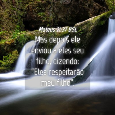 Picture 04 - Mateus 21:37 BSL - Mas depois ele enviou a eles seu filho, dizendo: - Bible Verse Picture