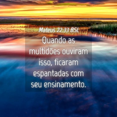 Picture 04 - Mateus 22:33 BSL - Quando as multidões ouviram isso, ficaram - Bible Verse Picture