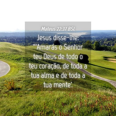 Picture 04 - Mateus 22:37 BSL - Jesus disse-lhe: “'Amarás o Senhor teu Deus de - Bible Verse Picture