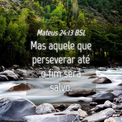 Picture 04 - Mateus 24:13 BSL - Mas aquele que perseverar até o fim será - Bible Verse Picture