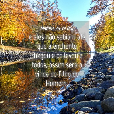 Picture 04 - Mateus 24:39 BSL - e eles não sabiam até que a enchente chegou e - Bible Verse Picture