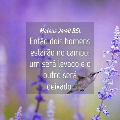 Picture 04 - Mateus 24:40 BSL - Então dois homens estarão no campo: um será - Bible Verse Picture
