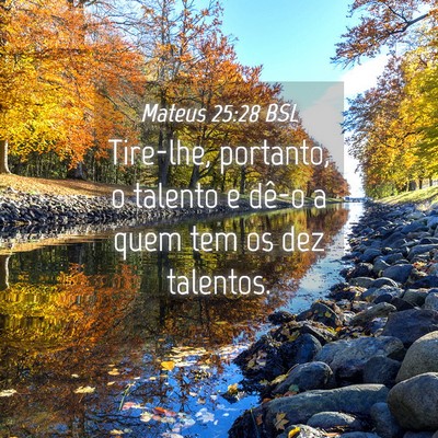Picture 04 - Mateus 25:28 BSL - Tire-lhe, portanto, o talento e dê-o a quem tem - Bible Verse Picture
