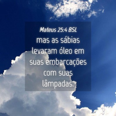Picture 04 - Mateus 25:4 BSL - mas as sábias levaram óleo em suas - Bible Verse Picture