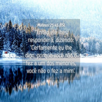 Picture 04 - Mateus 25:45 BSL - “Então ele lhes responderá, dizendo: - Bible Verse Picture