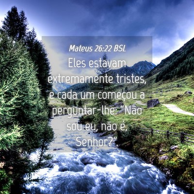 Picture 04 - Mateus 26:22 BSL - Eles estavam extremamente tristes, e cada um - Bible Verse Picture