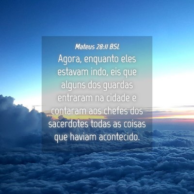 Picture 04 - Mateus 28:11 BSL - Agora, enquanto eles estavam indo, eis que alguns - Bible Verse Picture