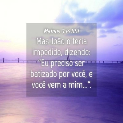 Picture 04 - Mateus 3:14 BSL - Mas João o teria impedido, dizendo: “Eu - Bible Verse Picture